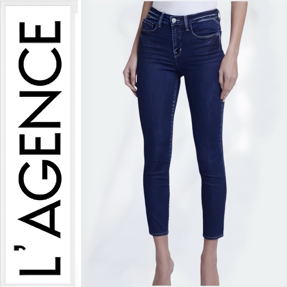 NWT L’AGENCE Margot High Rise Skinny Jeans – Naples Dark Wash – Size 26